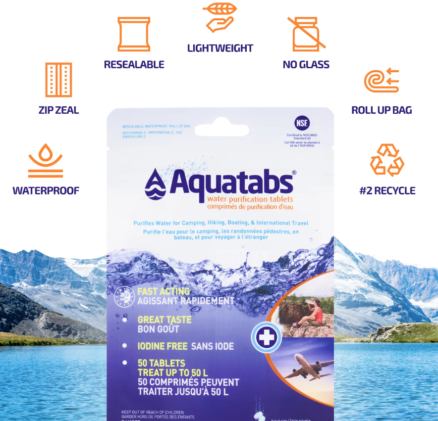 AQUATABS WATER PURIFICATION TABLETS
