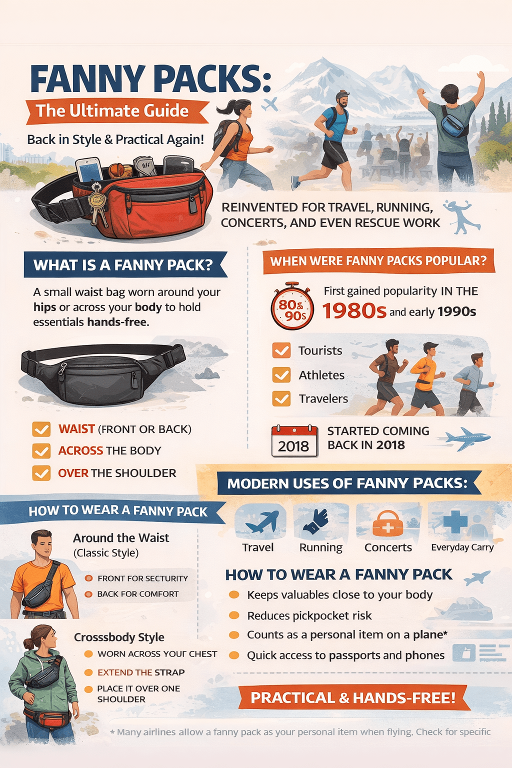What Is a Fanny Pack? How to Wear It, Travel Rules & Why They’re Popular Again - Sands Canada
