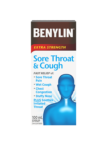 Benylin Extra Strength Sore Throat & Cough - 100ml