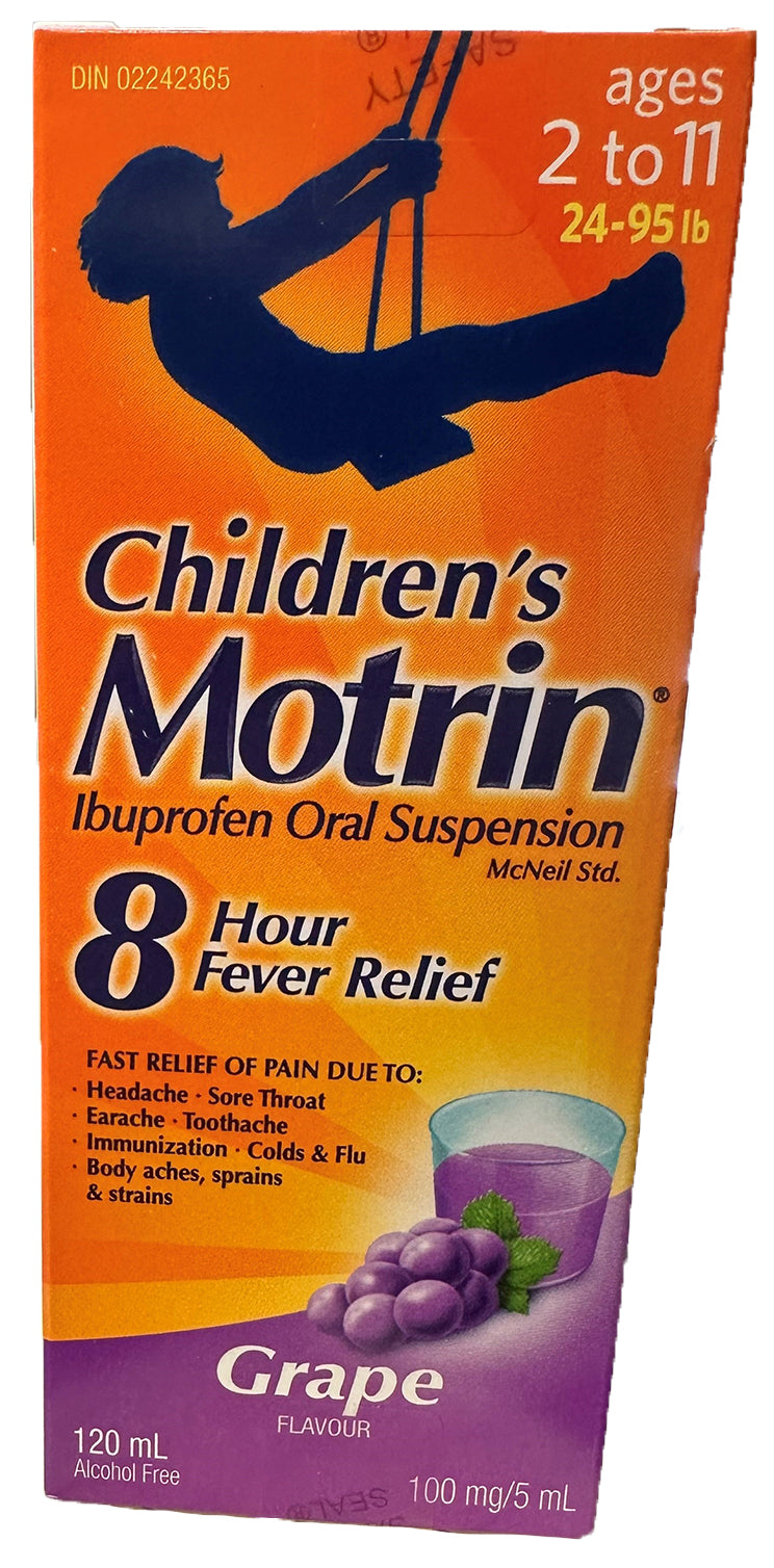 Children's Motrin - Grape Flavour for ages 2-11