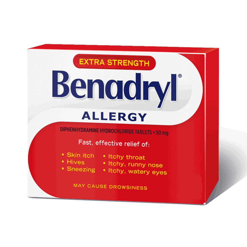 BENADRYL TABLET EXTRA STRENGTH 50MG - 12 CAPLETS