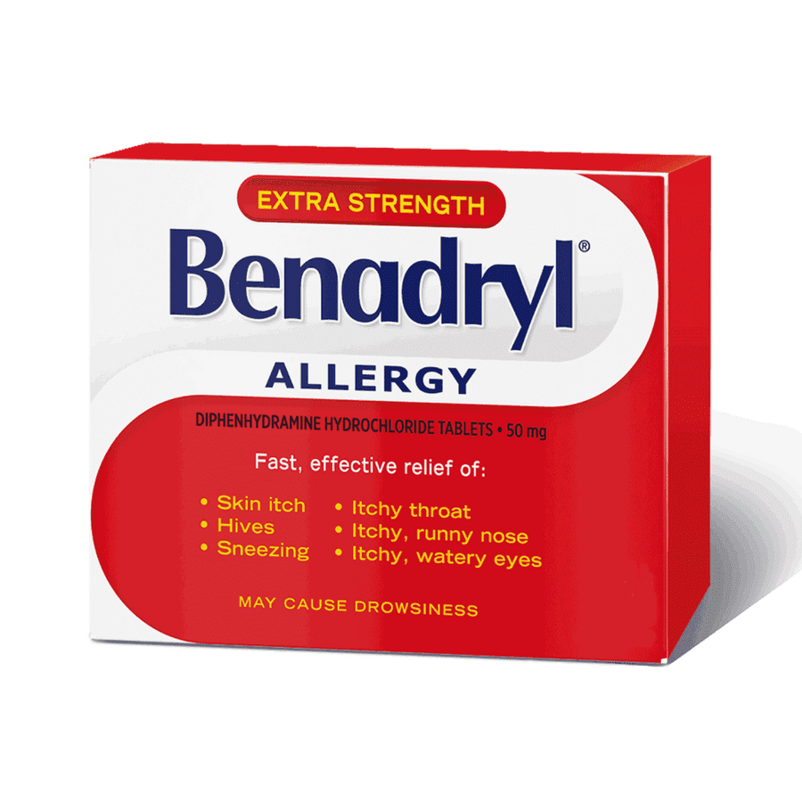 BENADRYL TABLET EXTRA STRENGTH 50MG - 12 CAPLETS