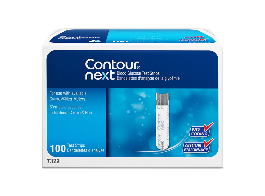 CONTOUR NEXT BLOOD GLUCOSE TEST STRIPS - 100/BX