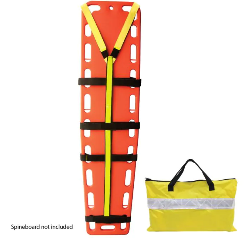 Reflective 10-PT Patient Restraint Spineboard Straps with carry case