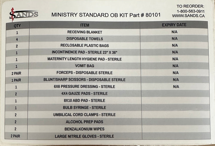 OB Kit - Meets Ministry Standards