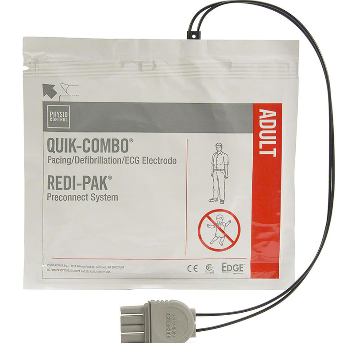 Physio-Control QUIK-COMBO Electrode Pads with REDI-PAK Pre-Connect System