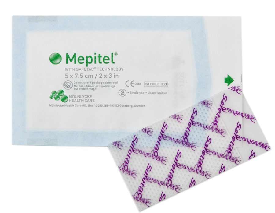 Mepitel soft silicone wound contact layer - 5cm x 7.5cm