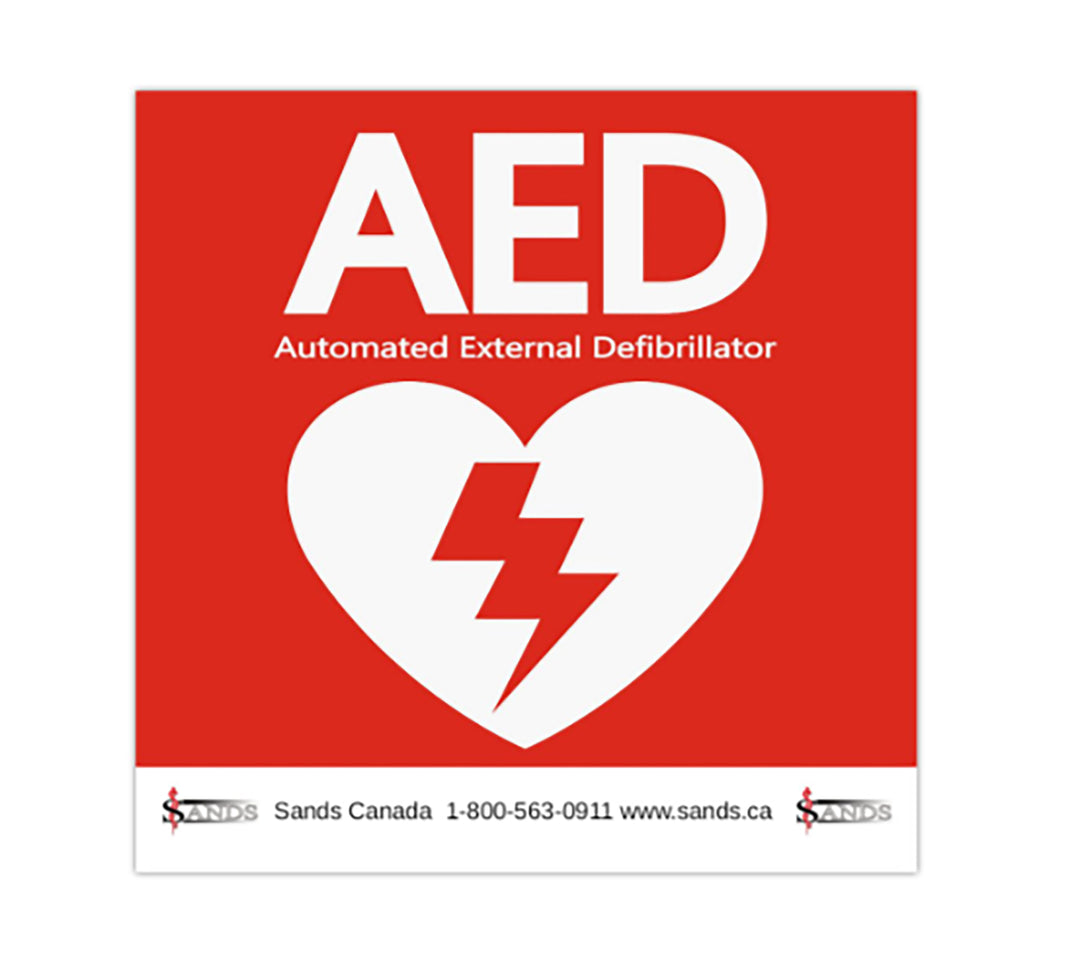 "AED" Outside Window Decal