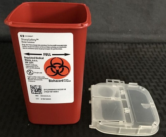 SHARPS CONTAINER 1QT PHLEBOTOMY RED