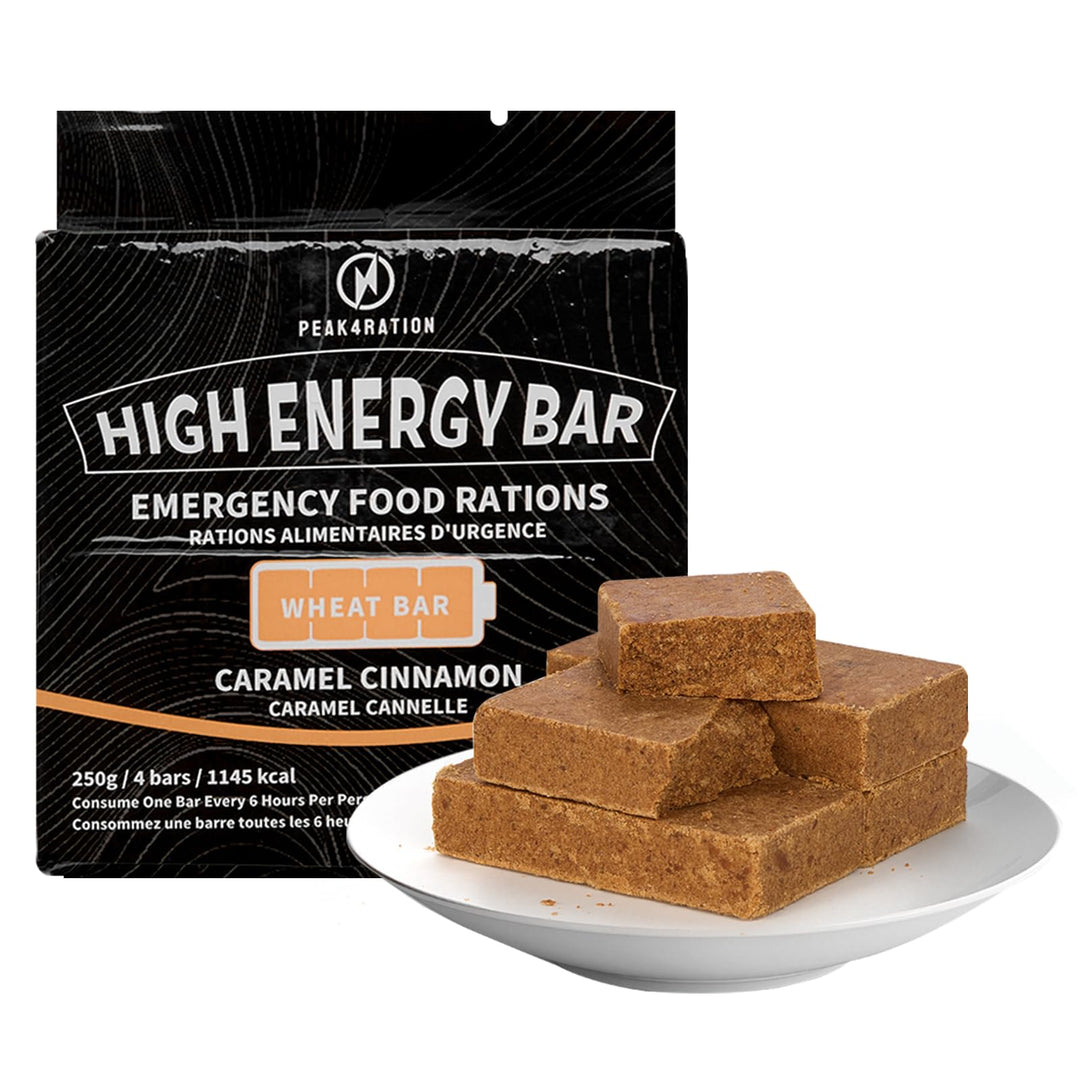 PEAK4RATION High Energy Ration Bars with up to 20 Year shelf life - Caramel Cinnamon