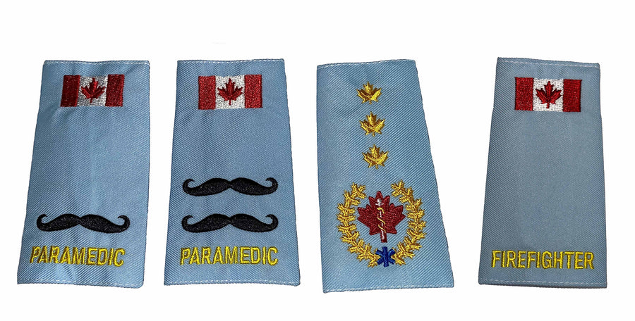 Epaulettes - Movember - Paramedic One Bar, Two Bar, Supervisor, and Firefighter 