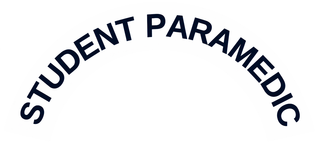 "STUDENT PARAMEDIC" ROCKER STICKER FOR HELMET - SOLD INDIVIDUALLY