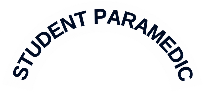 "STUDENT PARAMEDIC" ROCKER STICKER FOR HELMET - SOLD INDIVIDUALLY