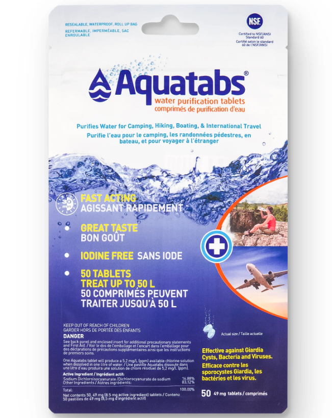 AQUATABS WATER PURIFICATION TABLETS 