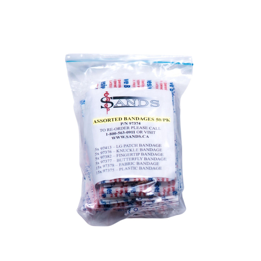 Assorted Bandages = 50/PK - Sands Canada