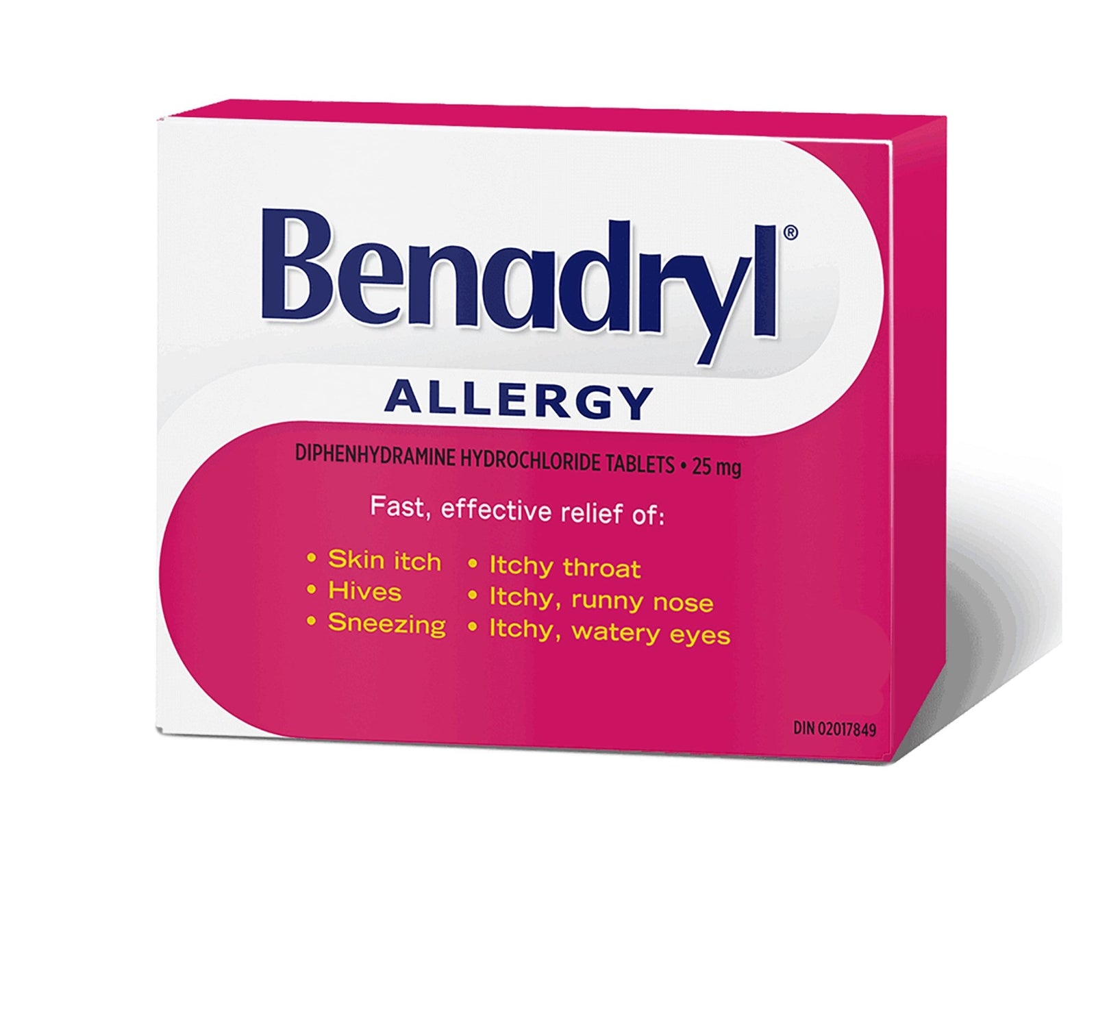 Benadryl Caplet 25MG - 12 Caplets - Sands Canada