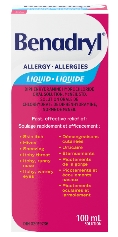 Benadryl Liquid 100ML - Sands Canada