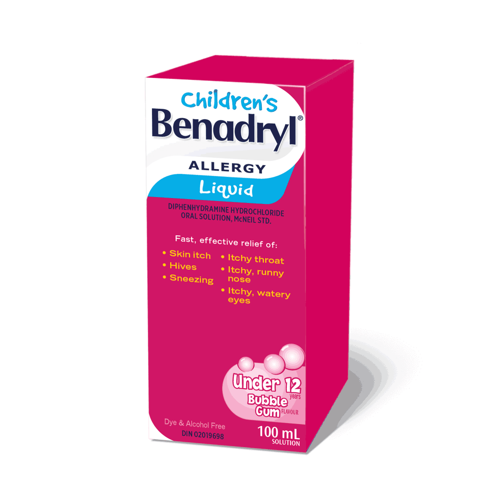 Children's Benadryl Liquid, 100 ml - Sands Canada