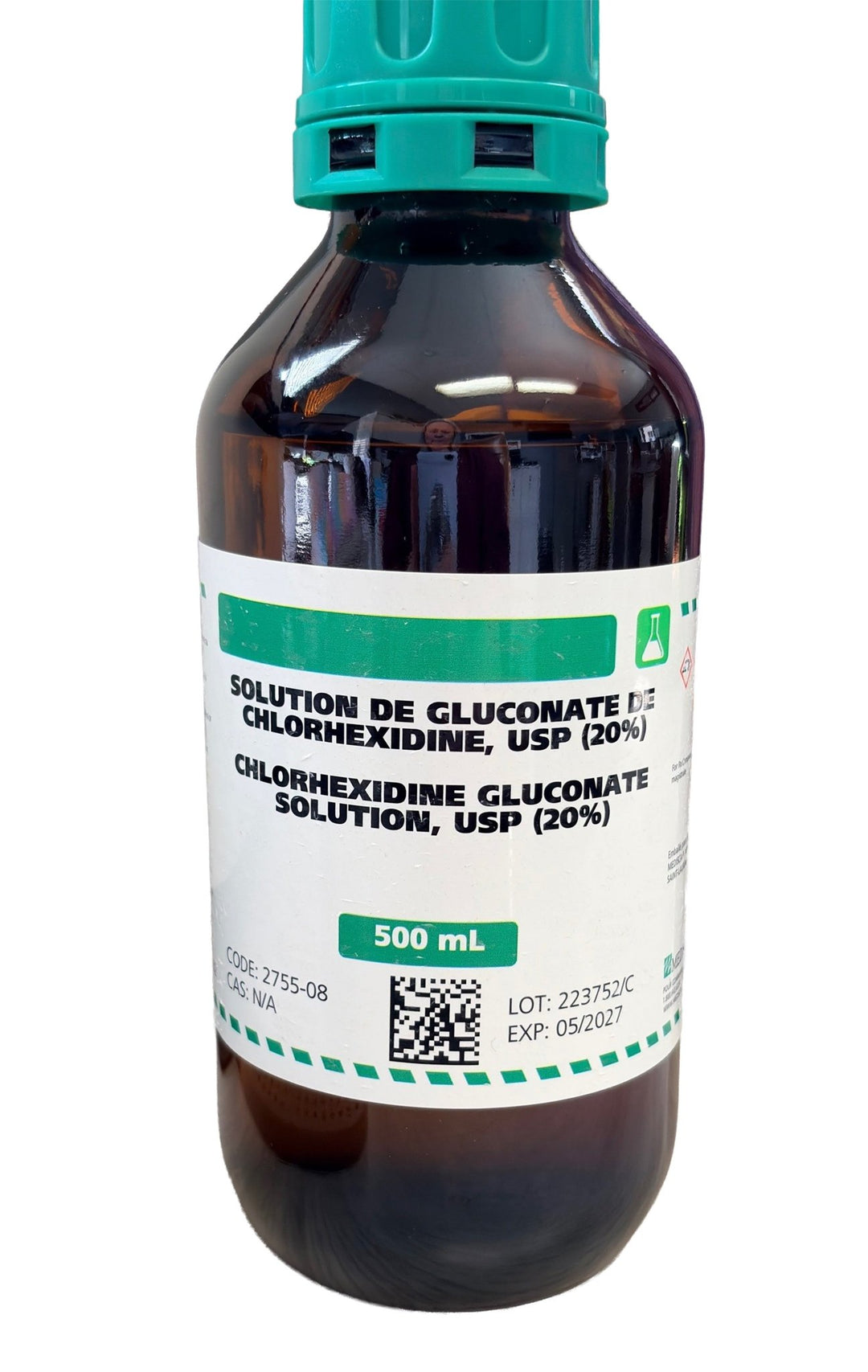 Chlorhexidine gluconate 20 percent USP antiseptic concentrate bottle