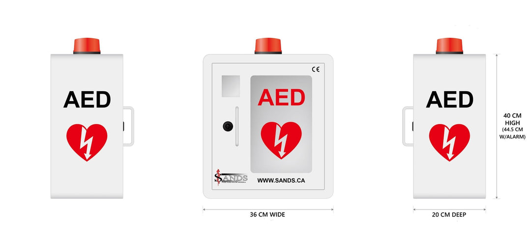 **COMING SOON** Alarmed, lockable AED / Defib Wall Cabinet - Sands Canada