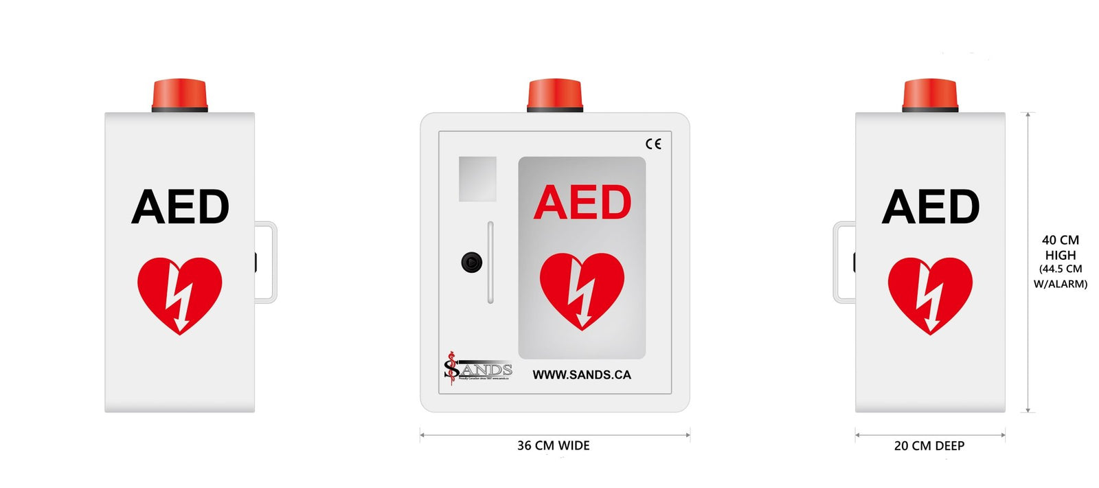 **COMING SOON** Alarmed, lockable AED / Defib Wall Cabinet - Sands Canada
