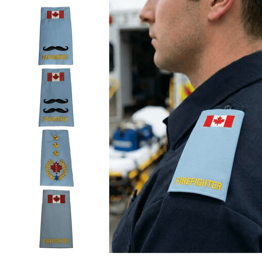Epaulettes - Movember - Paramedic One Bar, Two Bar, Supervisor, and Firefighter - Sands Canada