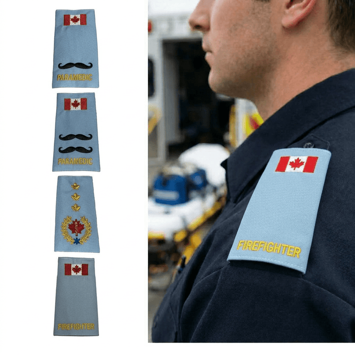 Epaulettes - Movember - Paramedic One Bar, Two Bar, Supervisor, and Firefighter - Sands Canada