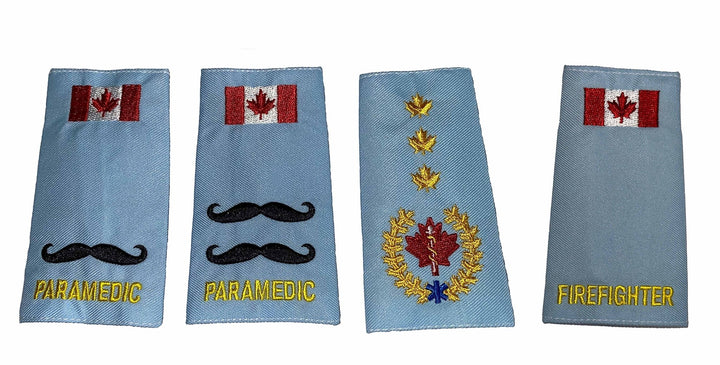 Epaulettes - Movember - Paramedic One Bar, Two Bar, Supervisor, and Firefighter - Sands Canada