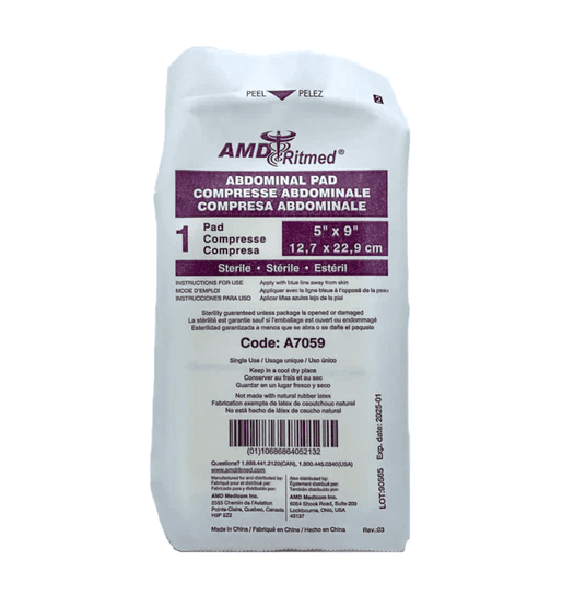 Gauze Pads Abdominal Sterile 5" x 9" - Sands Canada
