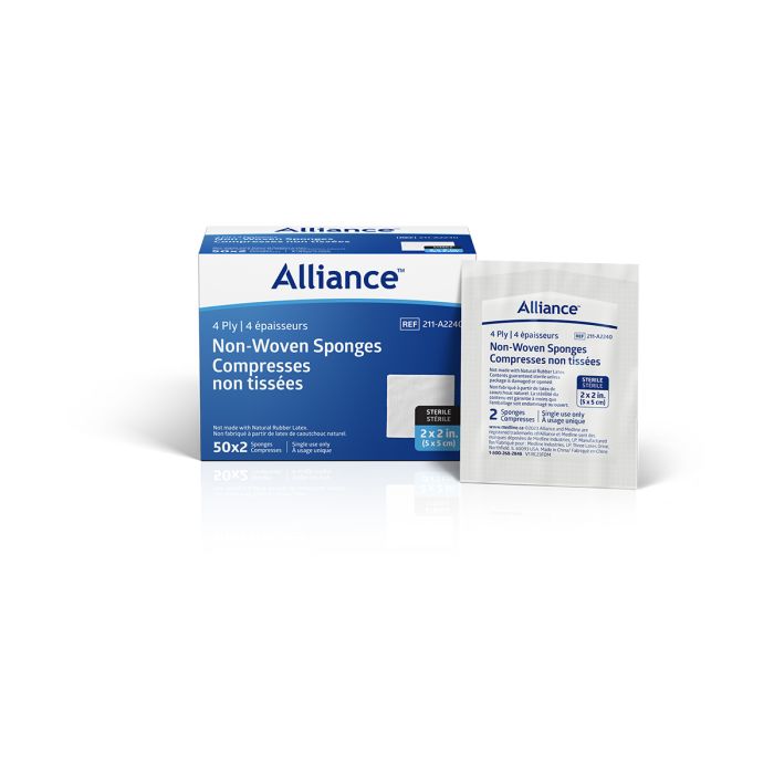 Gauze Pads Sterile 2" x 2" Non - Woven Sponges - Sands Canada