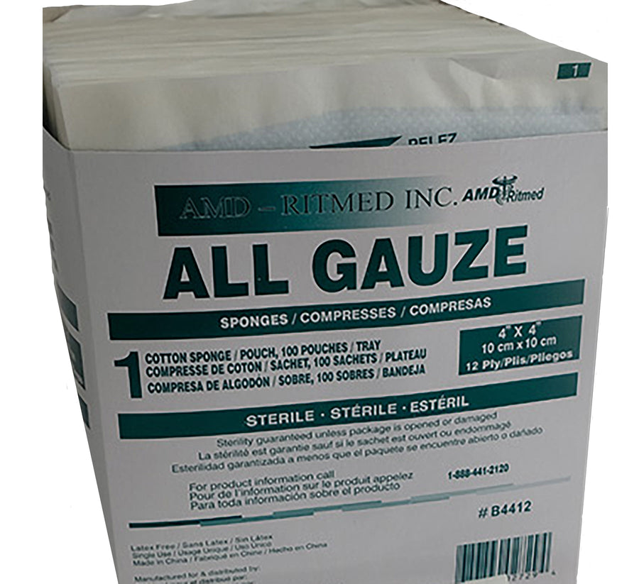 Gauze Pads Sterile 4" x 4" - Sands Canada