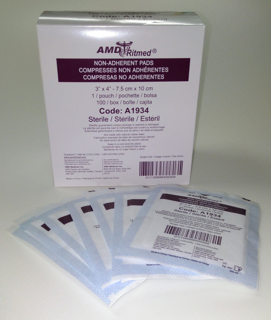 Gauze Pads Sterile Non - Adherent 3" x 4" Pad - Sands Canada