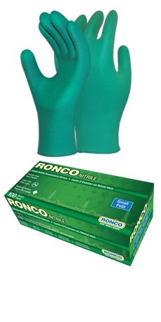 Gloves - Ronco Nitrile NE5 Green - 100/box - Sands Canada