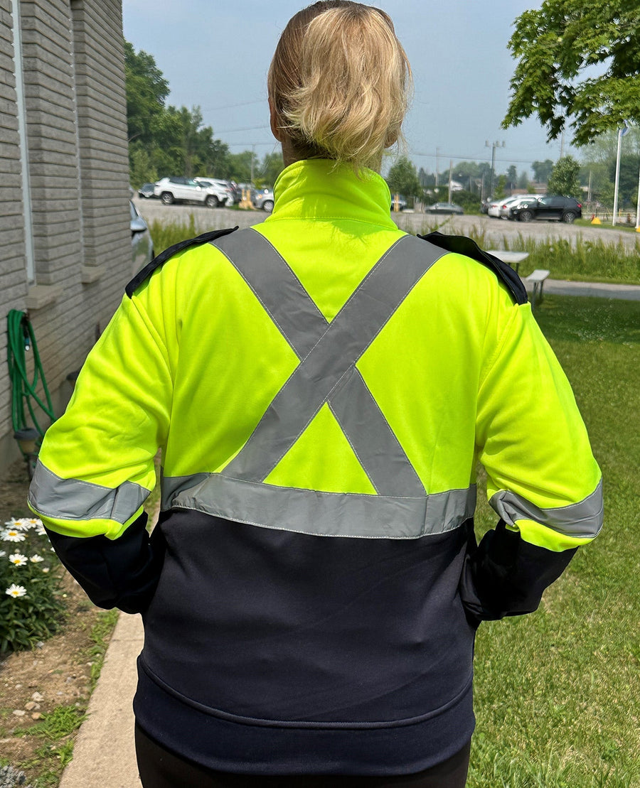 Hi - Visibility Two Tone Unisex Fleece Jacket - Blank, EMS, Fire Rescue, Medical - Sands Canada