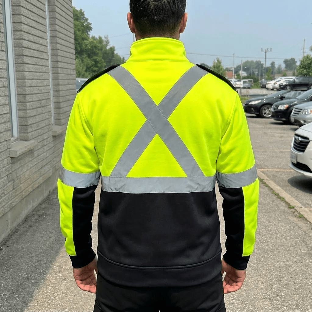 Hi-Visibility Two Tone Unisex Fleece Jacket - Blank, EMS, Fire Rescue, Medical - Sands Canada