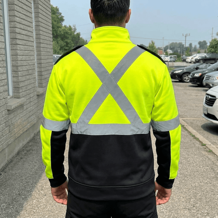Hi-Visibility Two Tone Unisex Fleece Jacket - Blank, EMS, Fire Rescue, Medical - Sands Canada