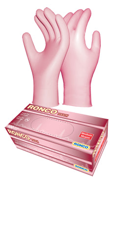 Gloves - Ronco Touch Nitrile Pink - 100/box - Extra Small Only