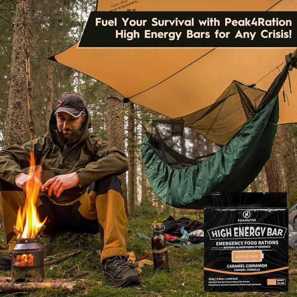PEAK4RATION High Energy Ration Bars with up to 20 Year shelf life - Caramel Cinnamon