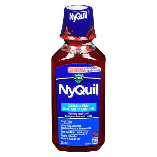 NyQuil Cold and Flu - Cherry 354ml - Sands Canada
