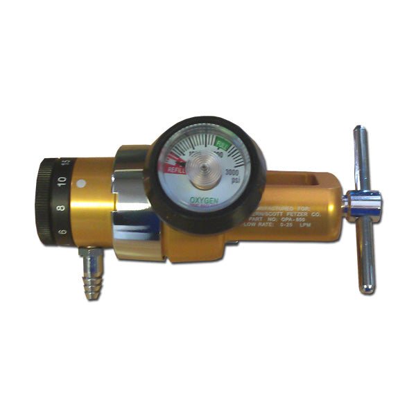 Oxygen "D" "E" Regulator 0 - 25 LPM - Sands Canada
