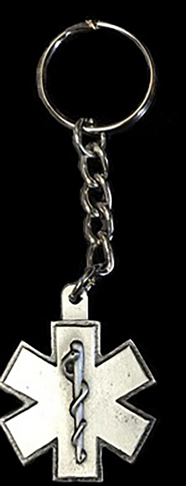 Pewter Keychain - Star of Life - Sands Canada