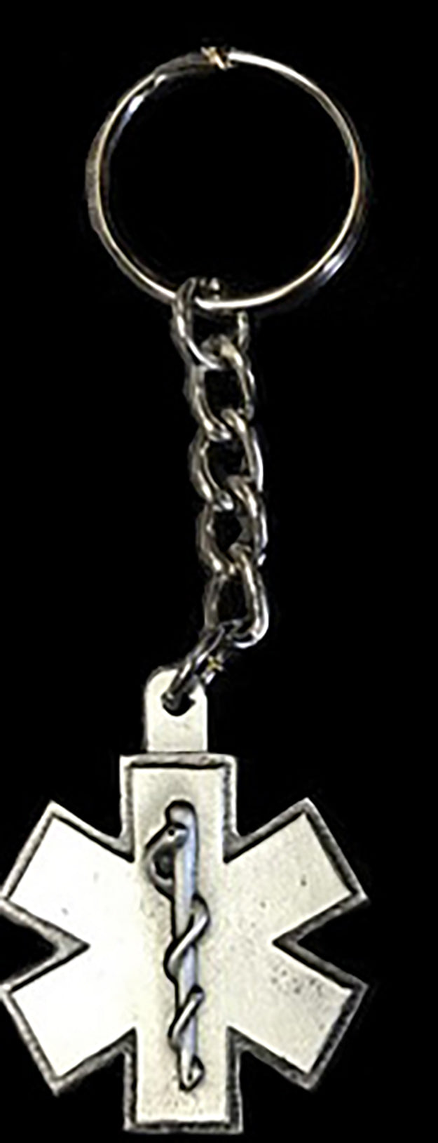 Pewter Keychain - Star of Life OR Firefighter