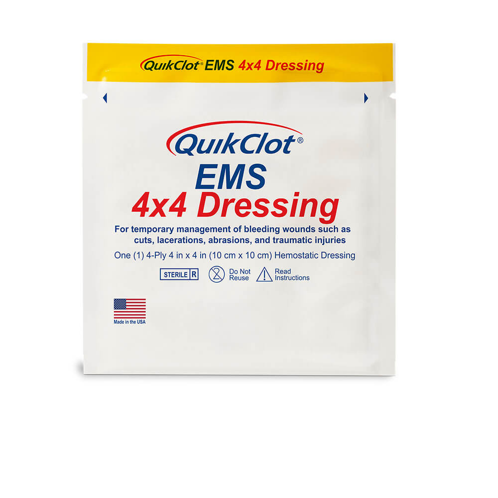 QuikClot EMS 4x4 Hemostatic Dressing - Sands Canada