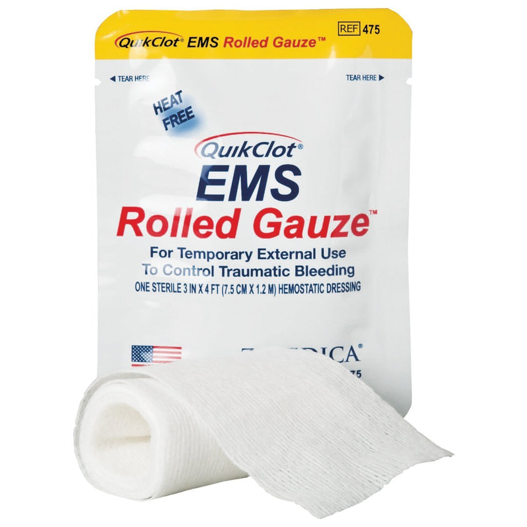 QuikClot EMS Rolled Hemostatic Gauze 1/PKG - Sands Canada