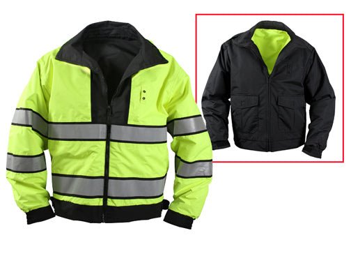 Reversible Hi - Vis Yellow/Black Uniform Jacket - Sands Canada