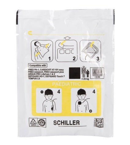 Schiller Pediatric pads for FRED - PA1 and Easyport - Sands Canada