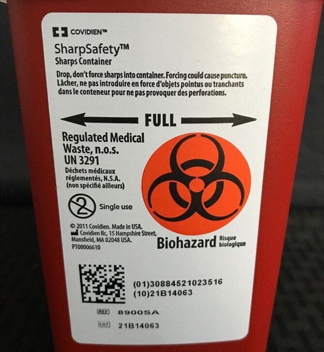 SHARPS CONTAINER 1QT PHLEBOTOMY RED - Sands Canada
