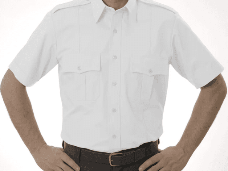 Shirt Goldstar White AMERICAN MILITARY STYLE Short Sleeve - Sands Canada