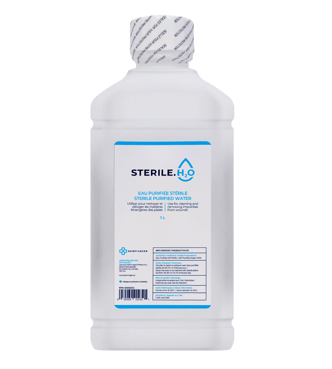 Sterile Water For Irrigation - 1000ml Saint + Leger - Sands Canada