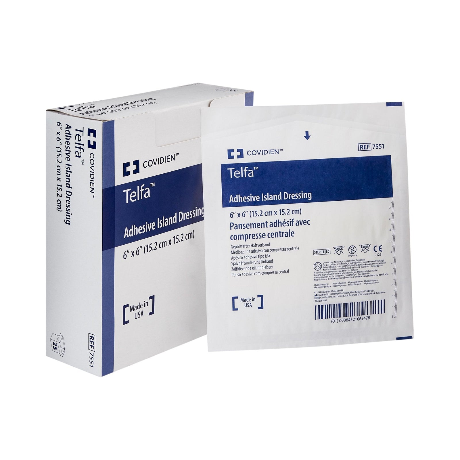 TELFA™ ADHESIVE ISLAND DRESSING, STERILE 6" X 6" - Sands Canada